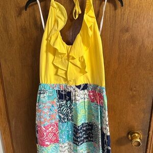 NWT Lilly Pulitzer Colorful Quinn Dress with Ruffle Detail